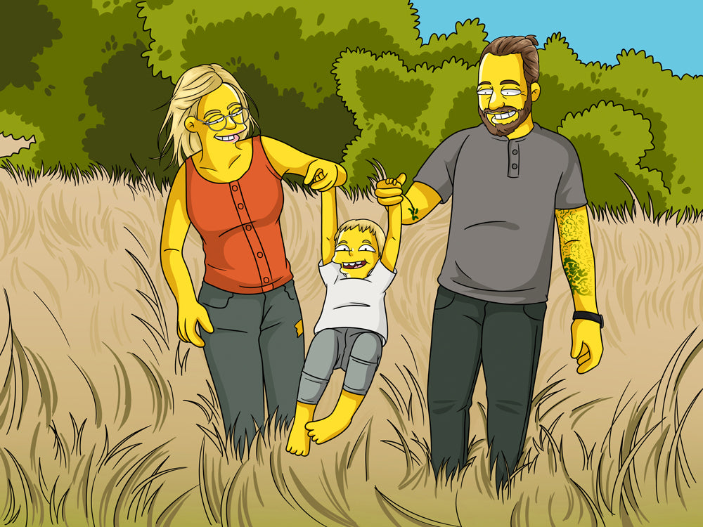 Gelbes Portrait – Karikaturen Gelbes Cartoonportrait in Simpsons Stil
– ichbingelb.com